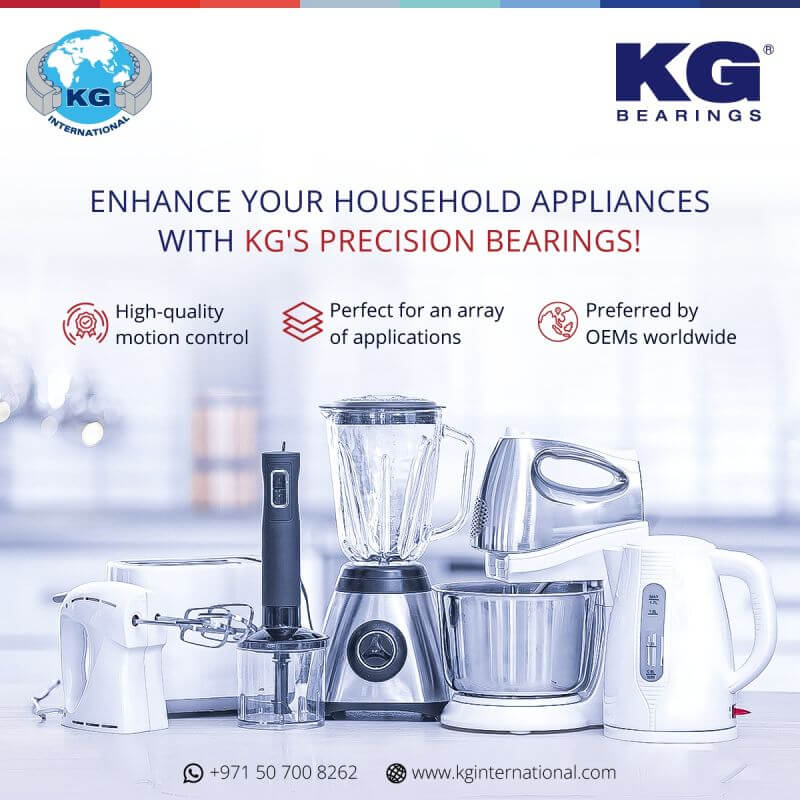 Enhance Your Appliances With KG’s Precision Bearings  –  Social Media