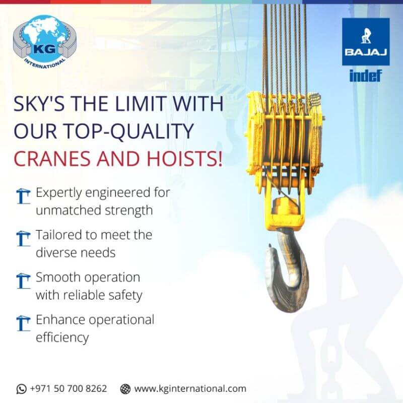 Sky’s The Limit With Our Top Quality Cranes and Hoists  –   Social Media