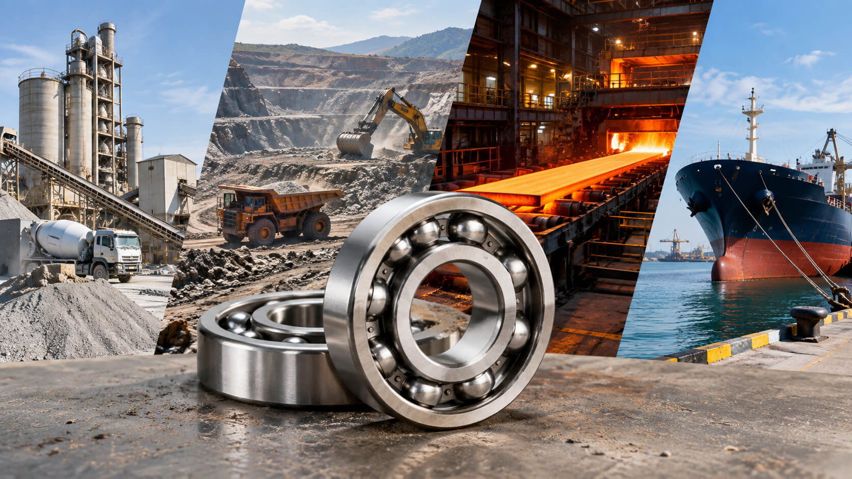 Deep Groove Ball Bearings for Cement, Mining, Steel and Marine: Industry Application Guide